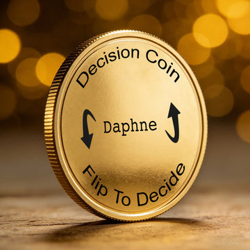Personalised Couple Decision Flip Coin with Engraved Text
