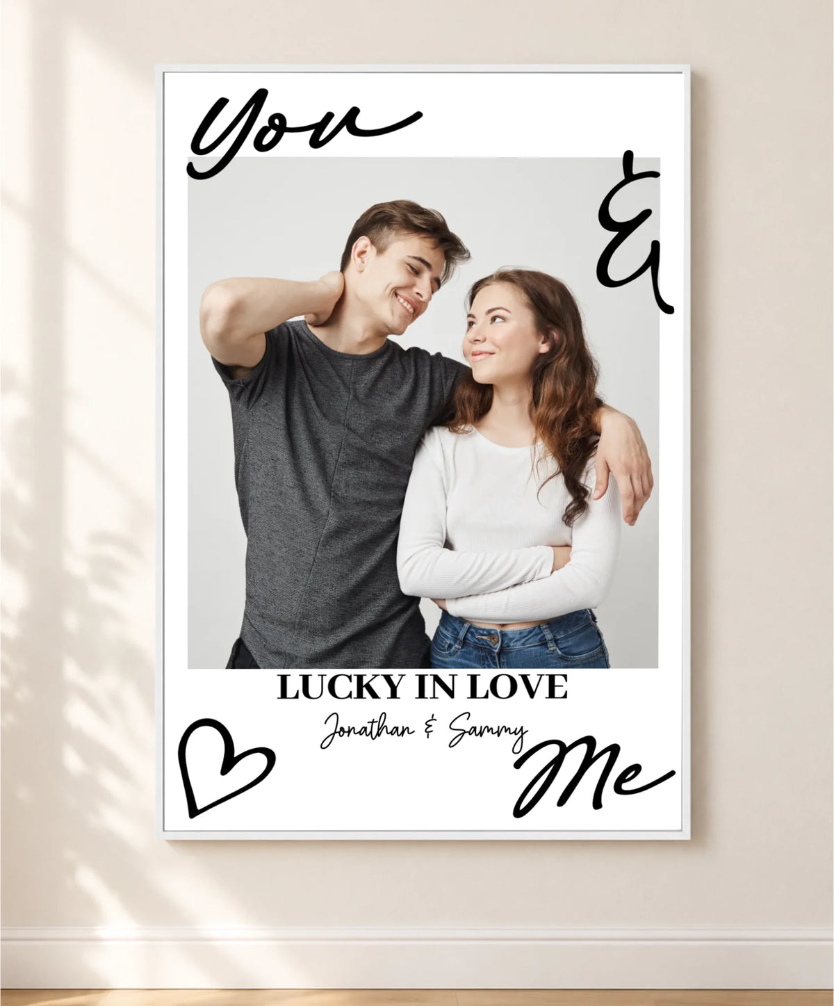 white frame
