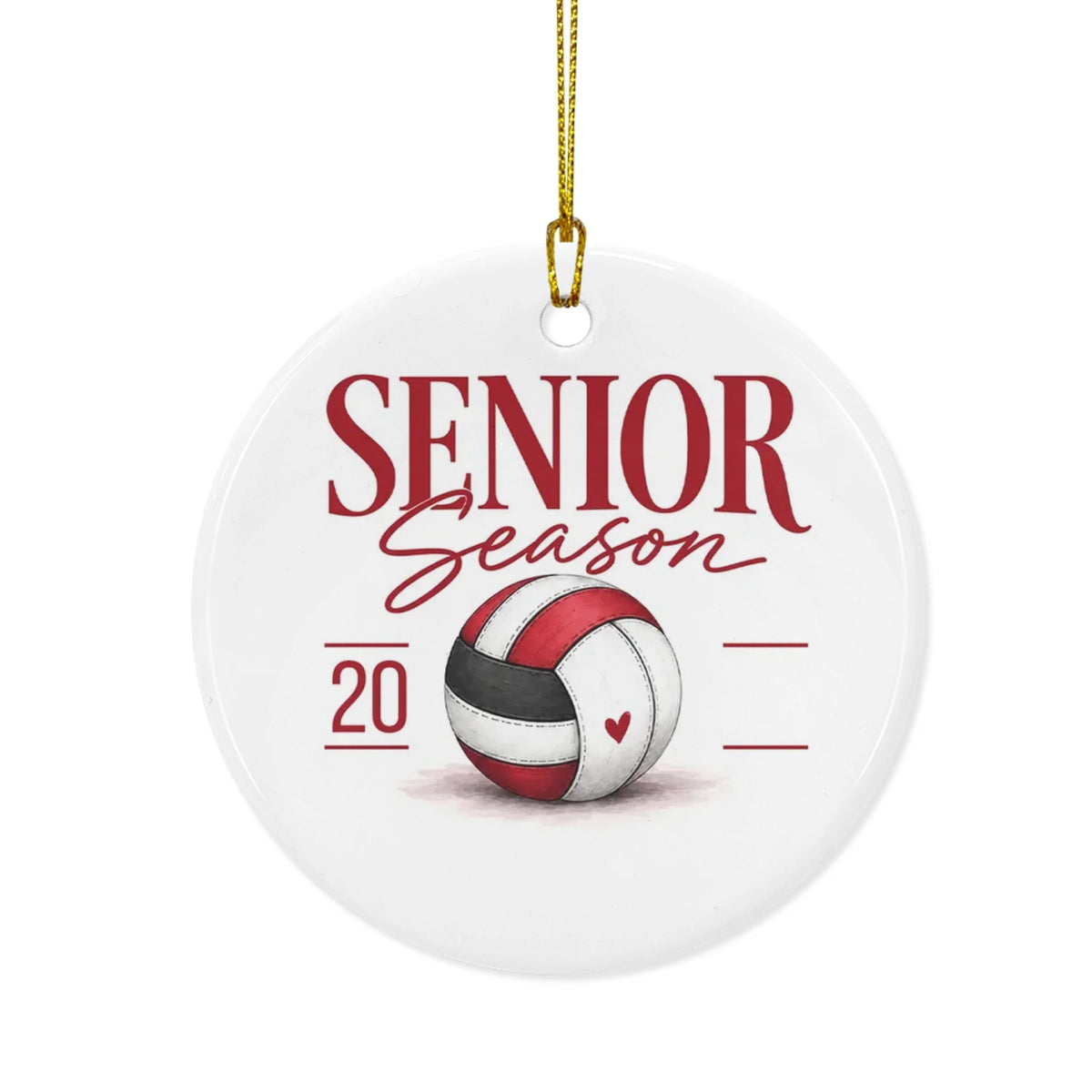Senior Volleyball - Personalized Ceramic Ornament
