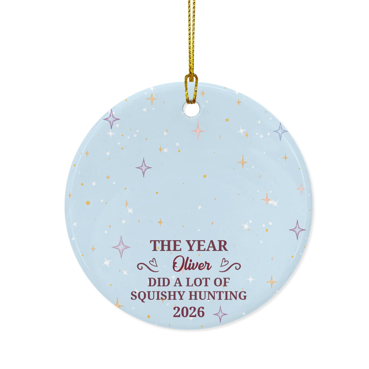 Cute Gift For Kids 2026 Cute Dumpling Squishy Hunter - Personalized Ornament
