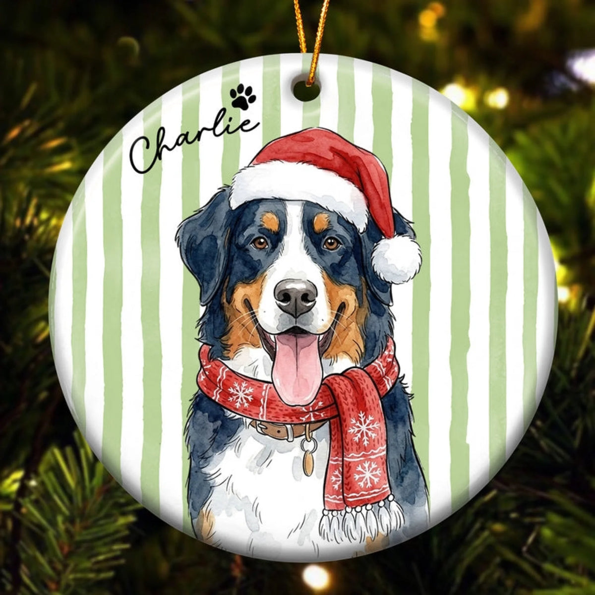 Custom-Pet-Christmas-Watercolor-Striped-Pattern-Personalized-Ornament_3