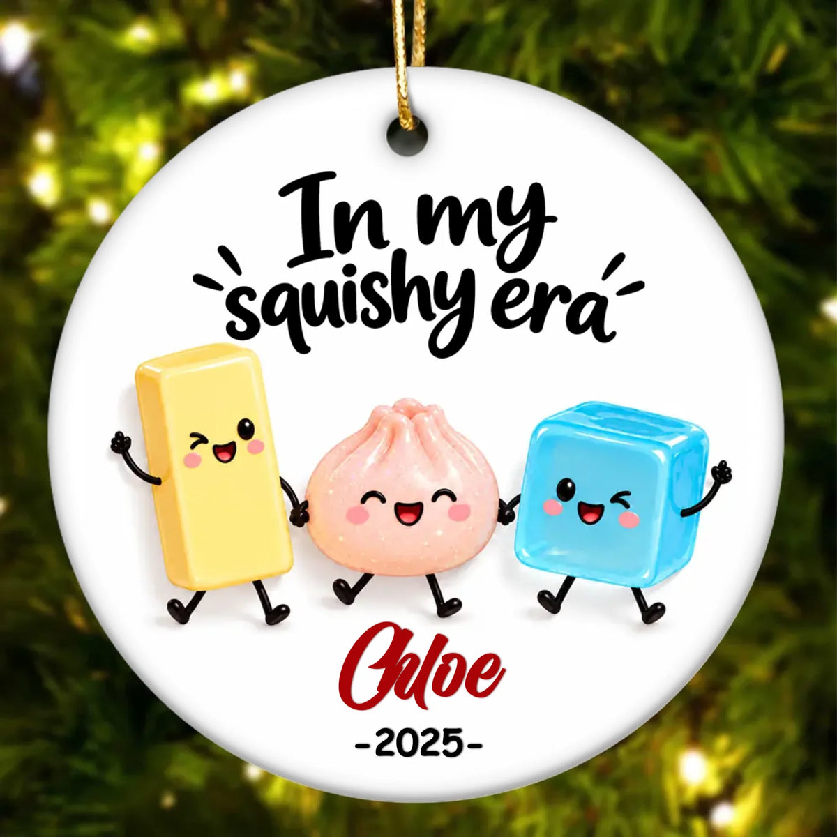 The Year Of Squishies - Personalized Ceramic Ornament - Christmas Keepsake