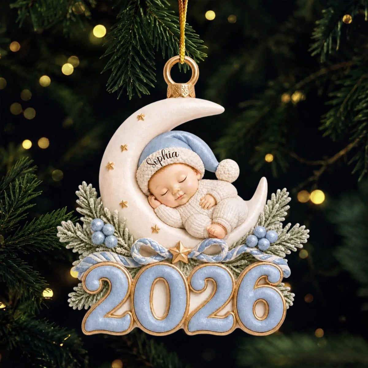 Our Greatest Blessing Ever Baby's 1st Christmas Newborn Ornament- Real 3D Raised Ornament