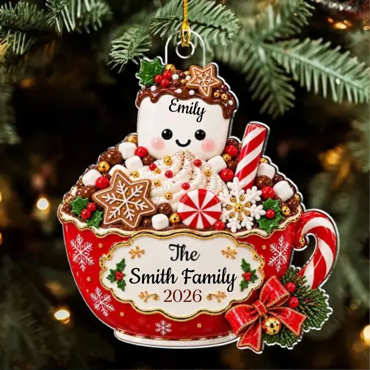 Cocoa Crew - Personalized Acrylic Ornament