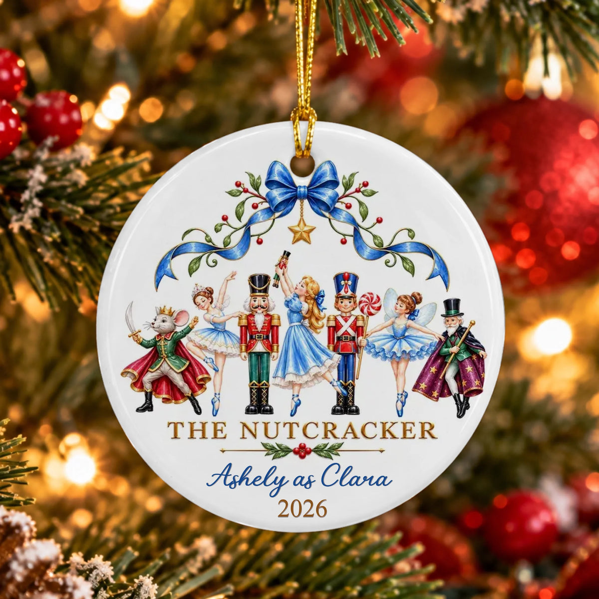 The Nutcracker Custom Name And Character - Personalized Ceramic Ornament