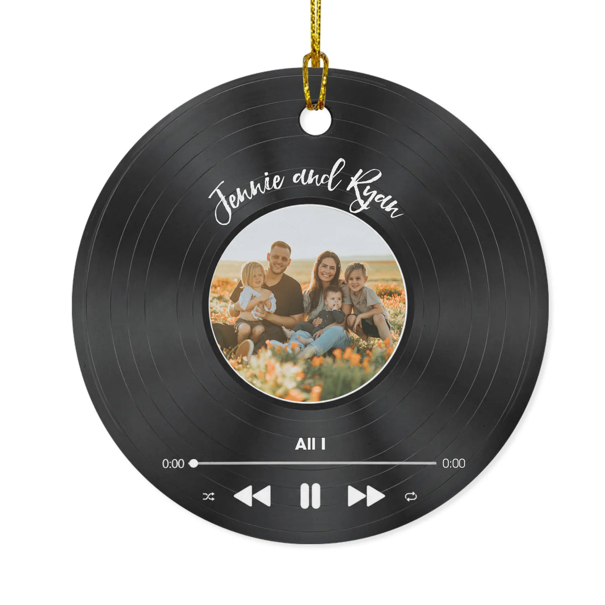 Custom Favorite Song - Personalized Photo Ceramic Ornament