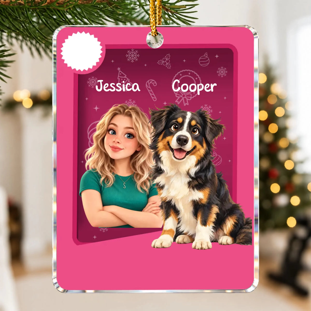 A Girl & Her Dogs Has Unbreakable Bond Toy Box - Personalized Acrylic Ornament