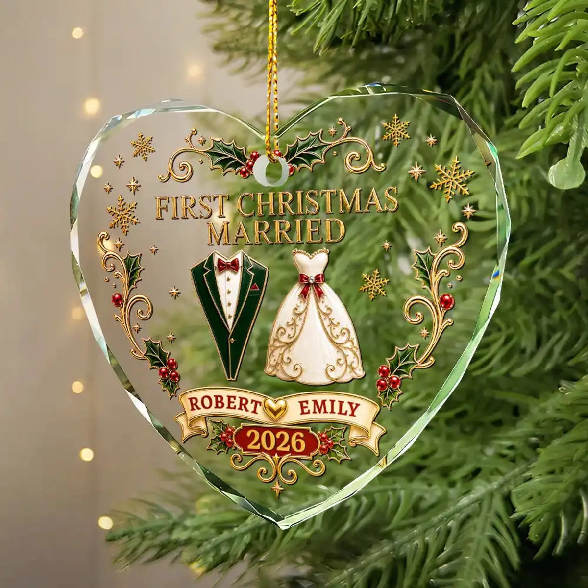 FirstChristmasAsMr._Mrs.Vintage-PersonalizedHeartShapedGlassOrnament-TG514-CLA3784-MKWEB1