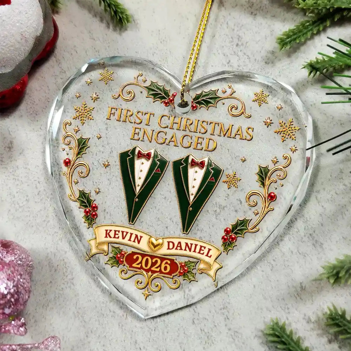 FirstChristmasAsMr._Mrs.Vintage-PersonalizedHeartShapedGlassOrnament-TG514-CLA3784-MKWEB3